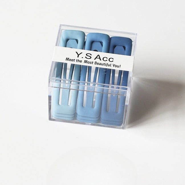 Set Of Nine Gradient Hair Clips, Trendy And Stylish For Women To Style Hair
