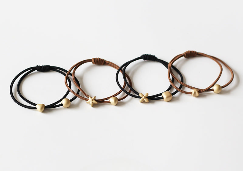 Simple Double-Layer Hair Ties, High-Elasticity And Durable For Women To Tie Hair