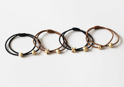 Simple Double-Layer Hair Ties, High-Elasticity And Durable For Women To Tie Hair