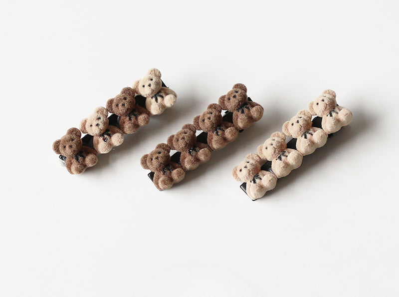 Velvet Bear Hair Clips, Cute And Stylish For Women To Style Hair
