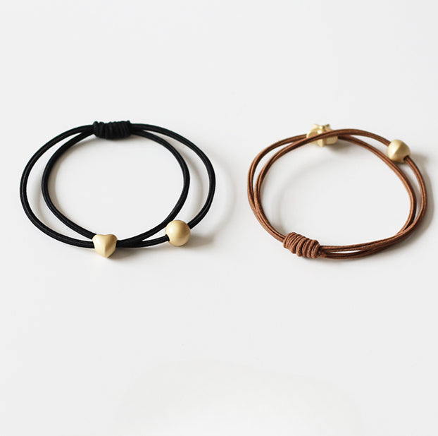 Simple Double-Layer Hair Ties, High-Elasticity And Durable For Women To Tie Hair