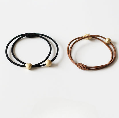 Simple Double-Layer Hair Ties, High-Elasticity And Durable For Women To Tie Hair