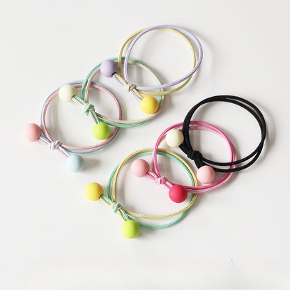 Dual-Tone Pearl Hair Tie, Cute And Durable Elastic Hair Accessory.