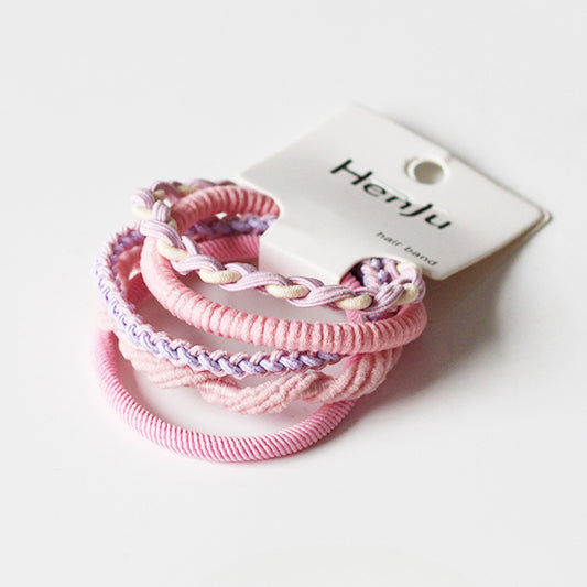 Set Of Five High-Elasticity Hair Ties, Durable And Stylish For Tying Hair