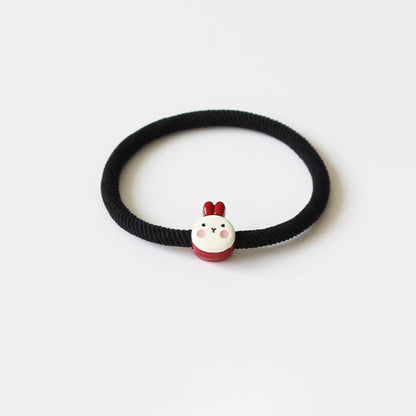 Cute Smiley Face Hair Tie - Korean Style Simple Elastic Band for Tying Hair, Girly Elastic Hair Holder