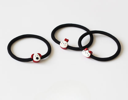 Cute Smiley Face Hair Tie - Korean Style Simple Elastic Band for Tying Hair, Girly Elastic Hair Holder