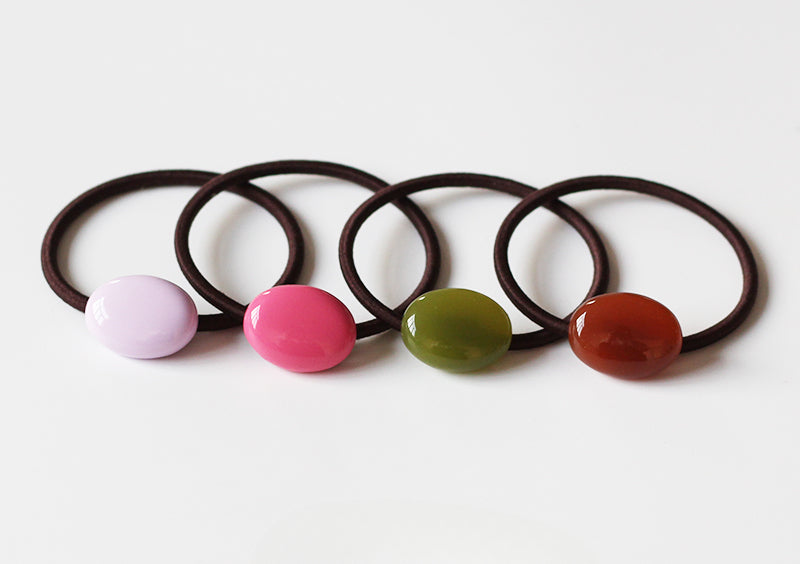 Textured Oval Hair Tie Thick Elastic Band Women New Simple Ponytail Hair Accessory