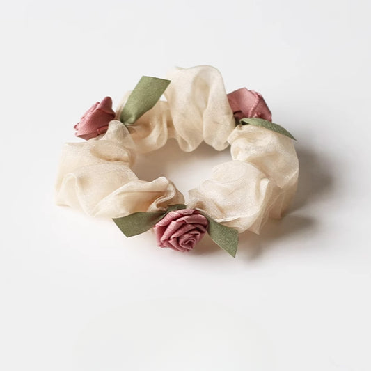 Rose Hair Tie Trendy New Elegant Simple Ponytail Band Women Hair Accessory