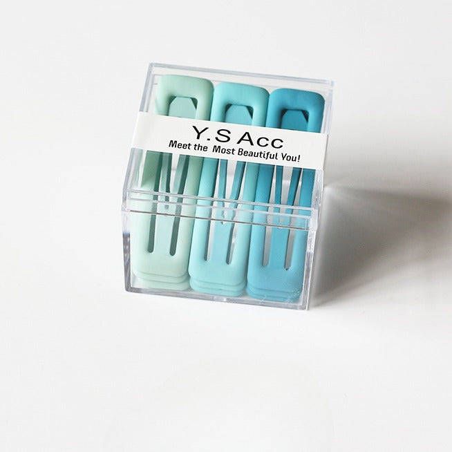 Set Of Nine Gradient Hair Clips, Trendy And Stylish For Women To Style Hair