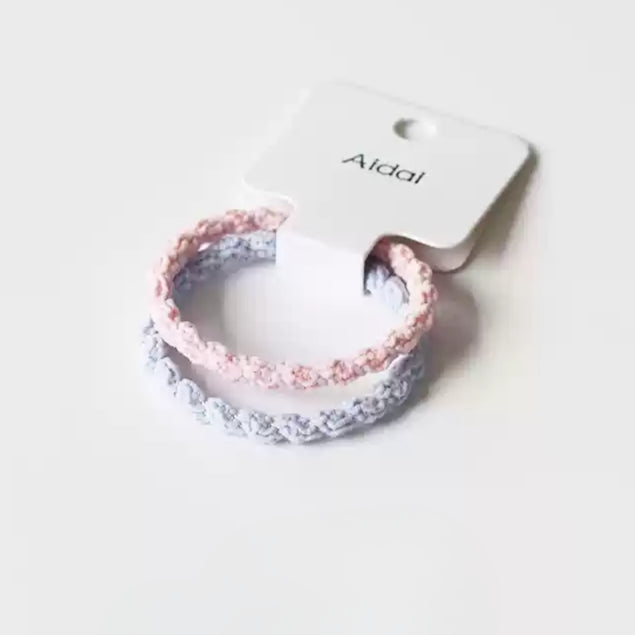 Fresh and Simple Hair Ties - Elastic Bands for Women's Ponytails, Trendy 2024 New Hair Loops and Accessories( Two-Piece Set)
