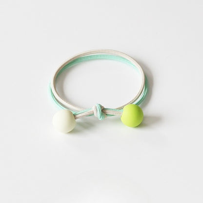 Dual-Tone Pearl Hair Tie, Cute And Durable Elastic Hair Accessory.