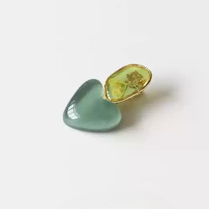 Jelly Color Heart Hair Clips for Women - 2024 New Premium Bang Clips, Forehair Clips and Duckbill Clips