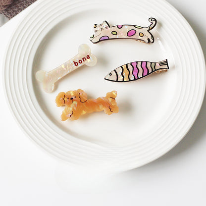 Kitten Bang Hair Clips - Cute Side Clips for Women, New Hairpins and Duckbill Clips