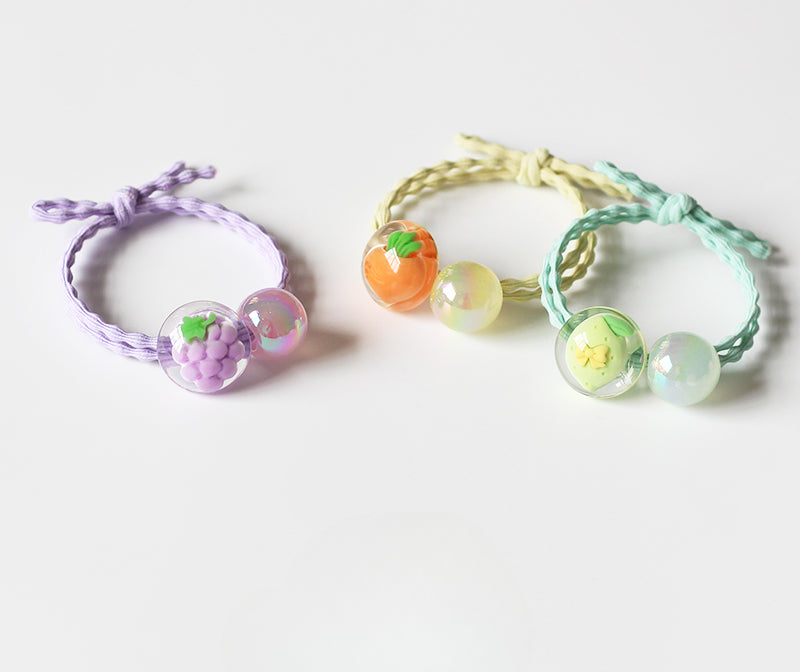 Crystal Fruit Hair Tie, 2024 New High-end Stylish Hair Accessory, Cute Elastic for Women's Hairstyles