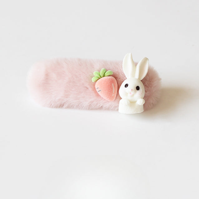 Furry Bunny Hair Clips, Cute And Trendy For Women To Style Hair