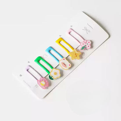 5-Piece Hair Clip Set - Cute Bang Clips, Forehead Hairpins, Sweet Girly Side Hair Clips and Accessories