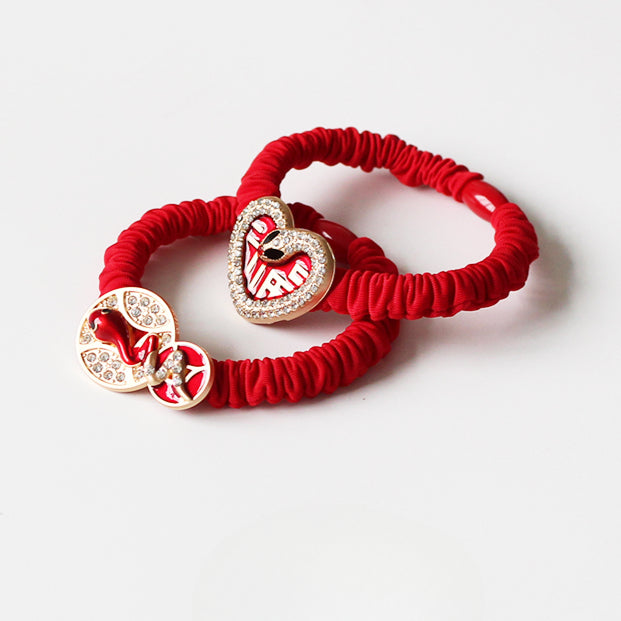 Snake And Heart Hair Ties, High-Elasticity And Durable For Women To Tie Hair