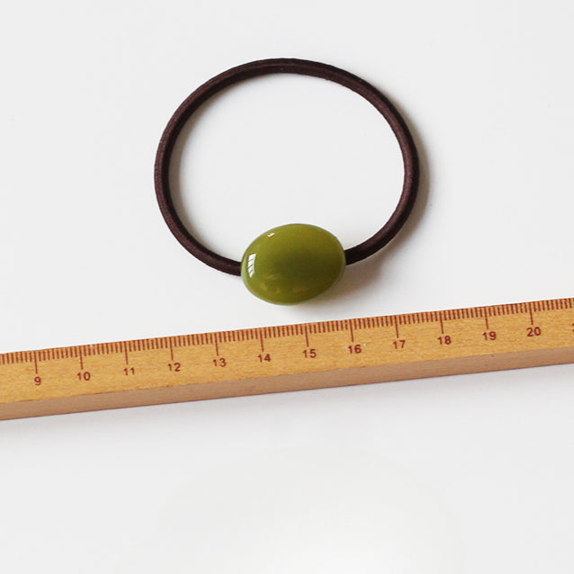 Textured Oval Hair Tie Thick Elastic Band Women New Simple Ponytail Hair Accessory