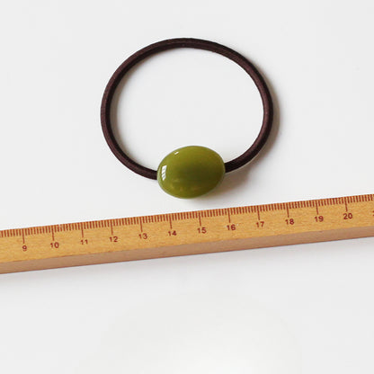 Textured Oval Hair Tie Thick Elastic Band Women New Simple Ponytail Hair Accessory