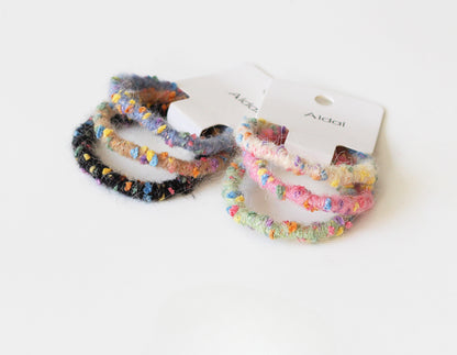 3-Pack Plush Hair Ties - Trendy Elegant Hair Accessory, Elastic Bands for Women's Hair Ties and Holders