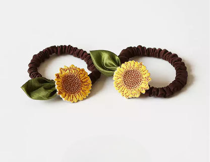 Sunflower Hair Tie - 2023 New Trendy Ins Premium Elegant Hair Band and Elastic for Women's Hair Accessories