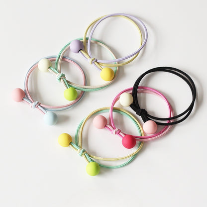 Dual-Tone Pearl Hair Tie, Cute And Durable Elastic Hair Accessory.