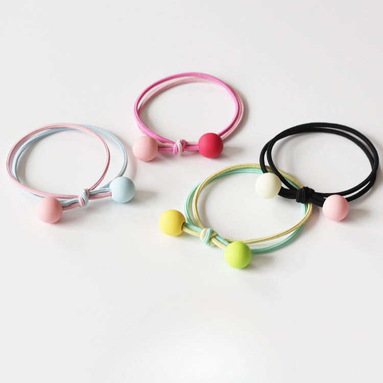 Dual-Tone Pearl Hair Tie, Cute And Durable Elastic Hair Accessory.