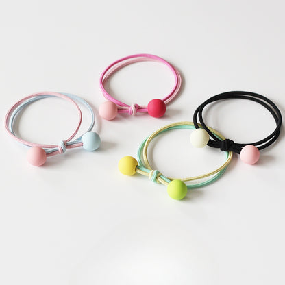 Dual-Tone Pearl Hair Tie, Cute And Durable Elastic Hair Accessory.