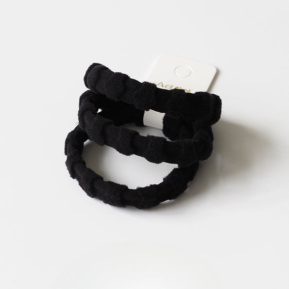 3-Piece Thick High Elasticity Jacquard Towel Loop - Seamless Durable Hair Ties, Elastic Bands, and Simple Hair Holders