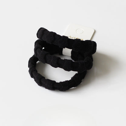 3-Piece Thick High Elasticity Jacquard Towel Loop - Seamless Durable Hair Ties, Elastic Bands, and Simple Hair Holders