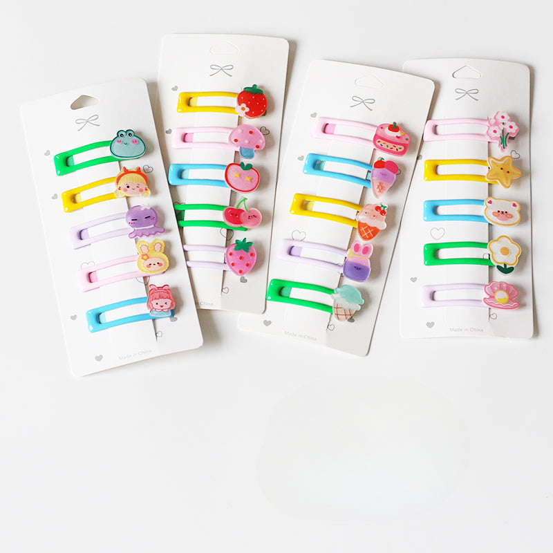 5-Piece Hair Clip Set - Cute Bang Clips, Forehead Hairpins, Sweet Girly Side Hair Clips and Accessories