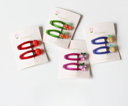Candy Fruit Hair Clips Women New Cute Cartoon Side Hair Accessory