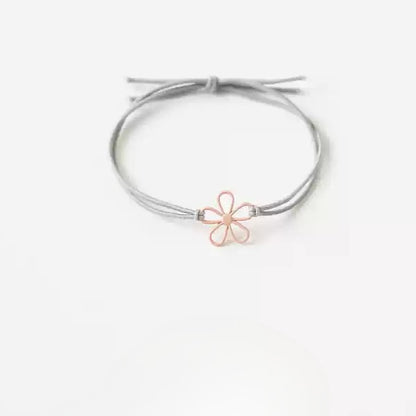 Fresh and Elegant Hair Ties for Women - Korean Trendy Hollow Flower Minimalist Hair Loops and Ponytail Elastic Bands