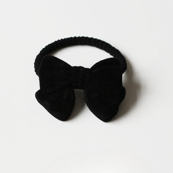 Velvet Bow Hair Tie - New Elegant Red Hair Band, Trendy Forest Style Elastic for Women's Hair Ties