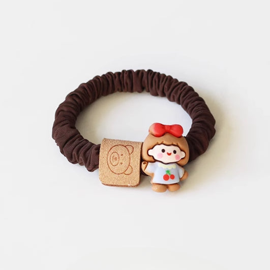 Brown Girl Hair Tie Trendy Elegant Elastic Band Ponytail Cute Hair Accessory Women