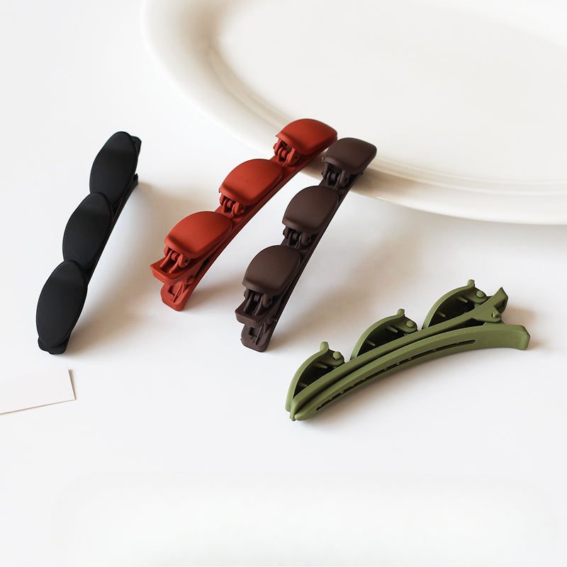 Matte Frizz Control Clip Bangs Forehead Simple Lazy Braid Hair Accessory Women