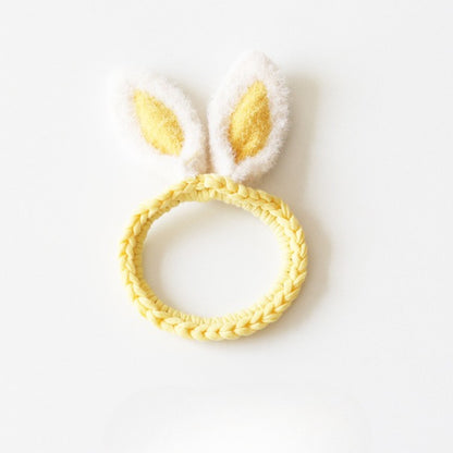 Fuzzy Bunny Ear Hair Tie Sweet Cute Rabbit Ponytail Band Hair Accessory