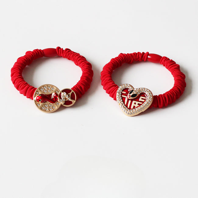 Snake And Heart Hair Ties, High-Elasticity And Durable For Women To Tie Hair