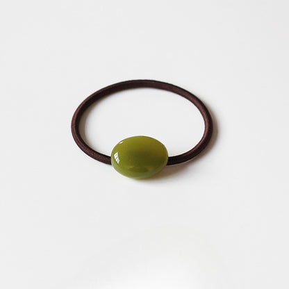 Textured Oval Hair Tie Thick Elastic Band Women New Simple Ponytail Hair Accessory