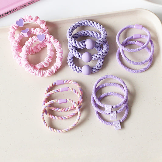 Fresh Large Intestine Hair Tie - 2024 New Premium Hair Loop, Elastic Band for High Ponytails（Five-Piece）