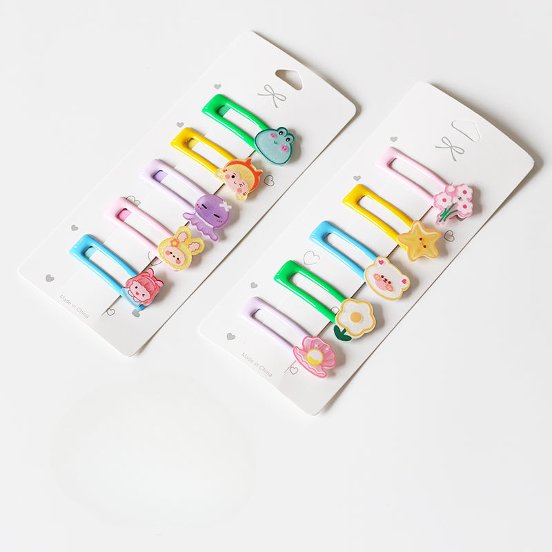 5-Piece Hair Clip Set - Cute Bang Clips, Forehead Hairpins, Sweet Girly Side Hair Clips and Accessories