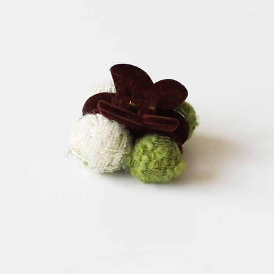 Cherry Pom-Pom Hair Clips, Cute And Stylish For Women To Style Hair In Winter