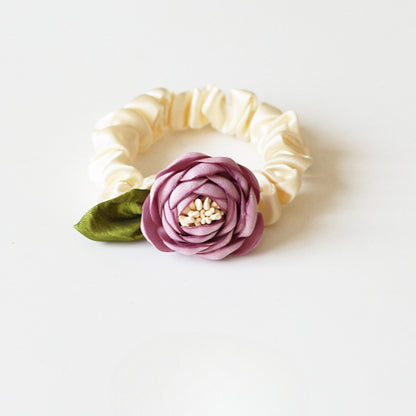 Rose Hair Tie, 2024 New High-end Stylish Hair Loop,Graceful Elastic for Women's Hairstyles
