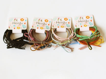 Simple Bow Hair Ties, Sweet And Basic For Girls To Tie Hair Six-Piece Set
