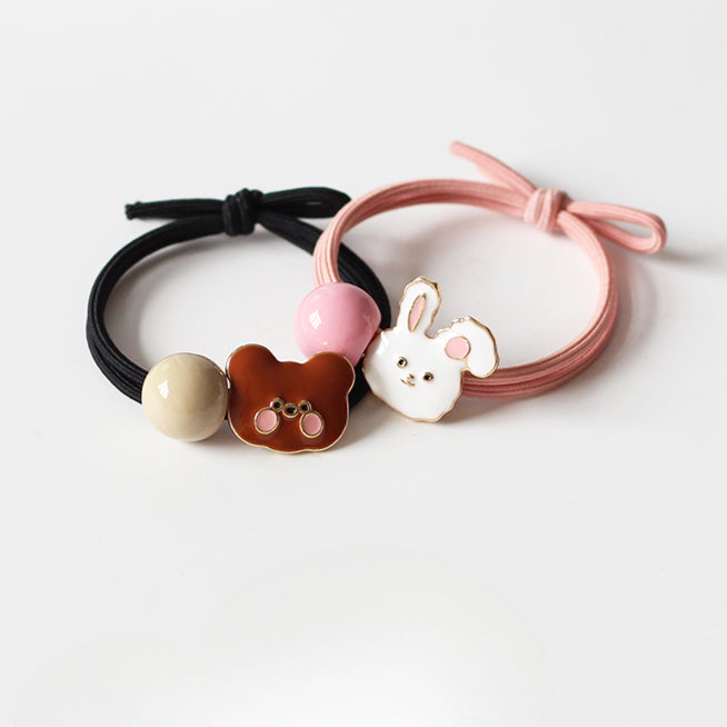 Bunny Hair Ties - Trendy Elegant Elastic Bands, High Elasticity Hair Ties for Kids, Cute Hair Holders and Women's Hair Accessories