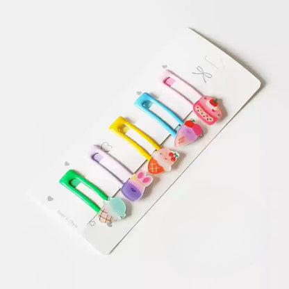 5-Piece Hair Clip Set - Cute Bang Clips, Forehead Hairpins, Sweet Girly Side Hair Clips and Accessories