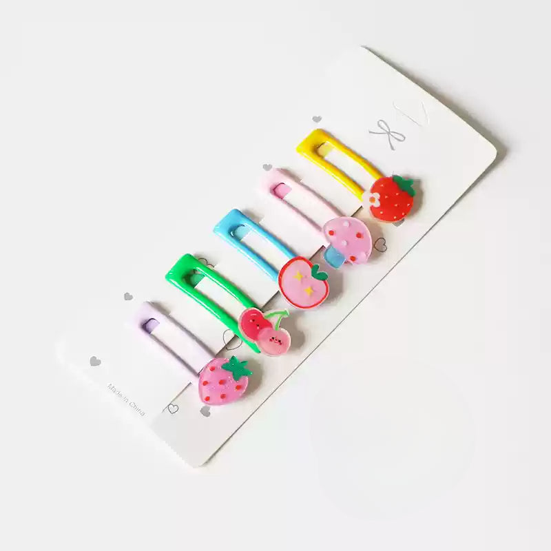 5-Piece Hair Clip Set - Cute Bang Clips, Forehead Hairpins, Sweet Girly Side Hair Clips and Accessories