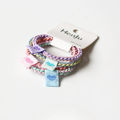 Set Of Four Hair Ties, Cream-Colored And Cute For Women To Tie Hair