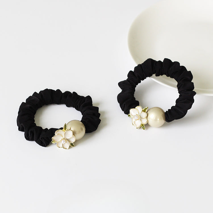 Sweet Camellia Large Intestine Hair Tie, Stylish Hair Loop, 2024 New Elastic for Tying Hair, Hair Accessory for Women