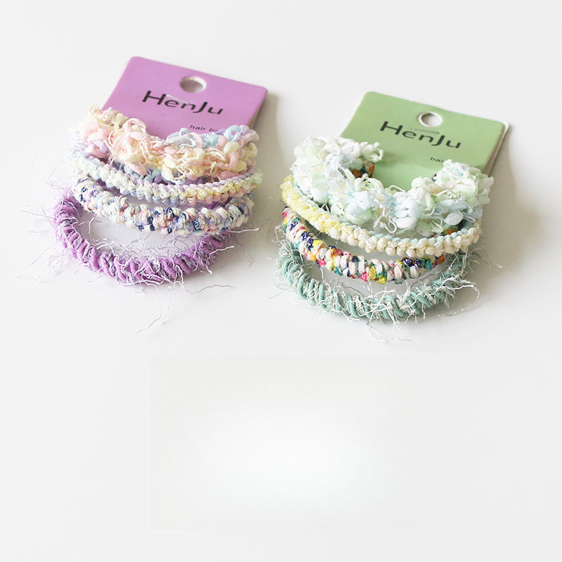 Knitted Hemp Hair Tie for Women, 2024 New High-end Hair Elastic, Durable High-stretch Hair Loop for Tying Hair